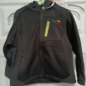 Boys Size 4 TeenKing Black Hooded Coat NWT New